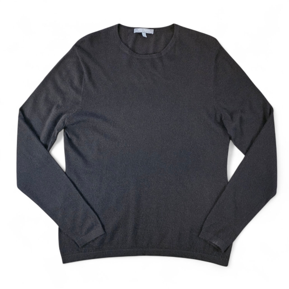 Neiman Marcus 100% Cashmere Brown Crewneck Sweater Women XL Luxury